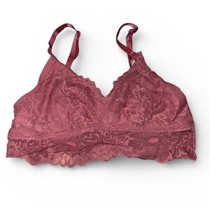 PINK brand Lace Bralette in Dusty Pink small AA-C